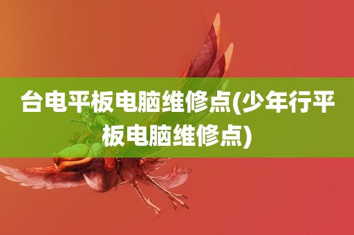 台电平板电脑维修点(少年行平板电脑维修点)