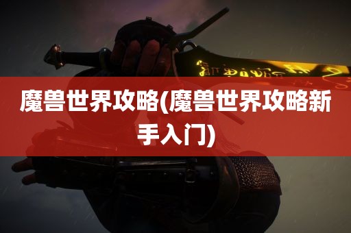 魔兽世界攻略(魔兽世界攻略新手入门)