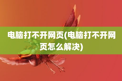 电脑打不开网页(电脑打不开网页怎么解决)