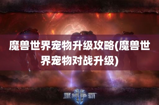 魔兽世界宠物升级攻略(魔兽世界宠物对战升级)