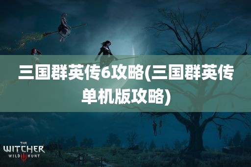 三国群英传6攻略(三国群英传单机版攻略)