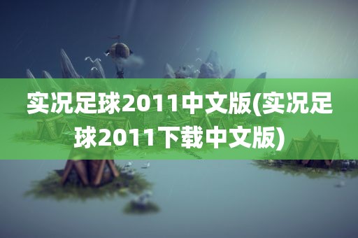 实况足球2011中文版(实况足球2011下载中文版)