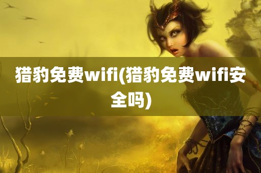 猎豹免费wifi(猎豹免费wifi安全吗)