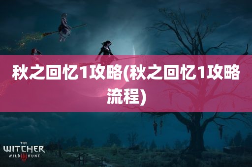 秋之回忆1攻略(秋之回忆1攻略流程)