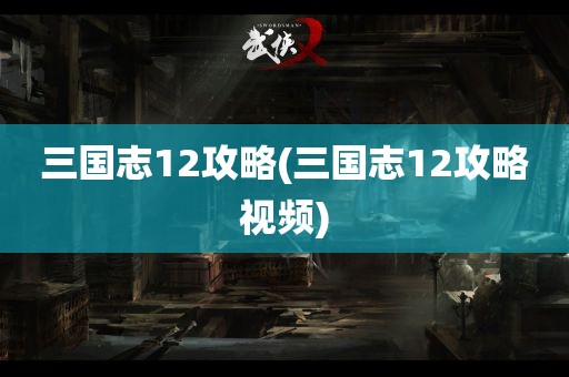 三国志12攻略(三国志12攻略视频)