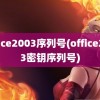 office2003序列号(office2003密钥序列号)