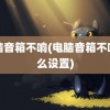 电脑音箱不响(电脑音箱不响怎么设置)