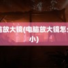 电脑放大镜(电脑放大镜怎么缩小)