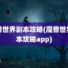 魔兽世界副本攻略(魔兽世界副本攻略app)