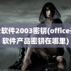 办公软件2003密钥(office办公软件产品密钥在哪里)