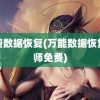 免费数据恢复(万能数据恢复大师免费)